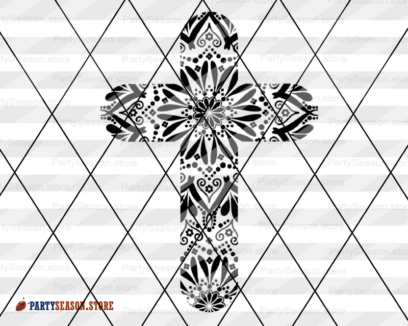 Download Free Svg Cross Mandala Zentangle File For Cricut