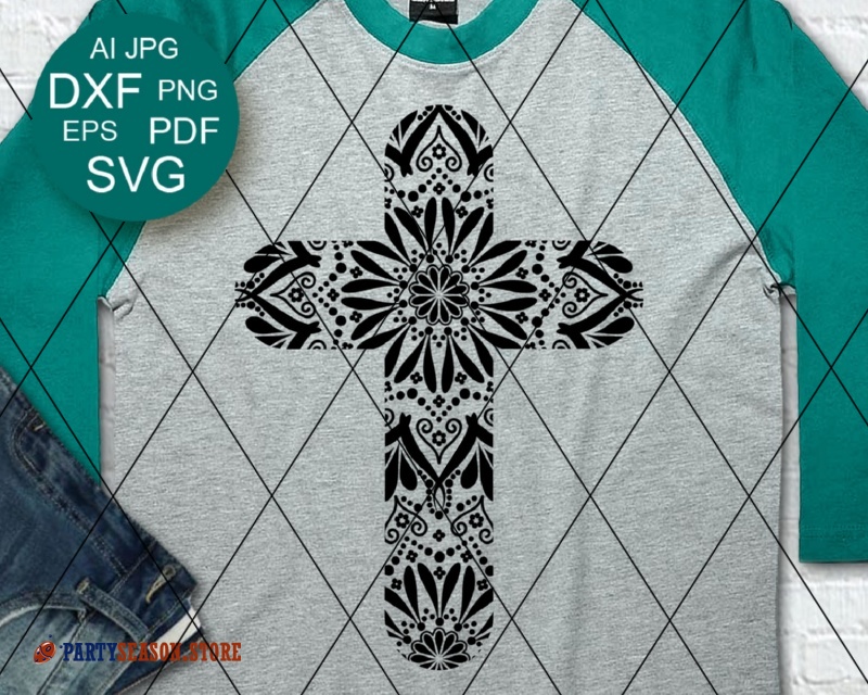 Download Zentangle Cross svg