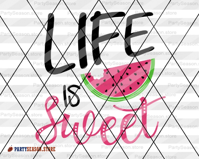 Download Life Is Sweet Svg Watermelon Clipart Sweet Summer Life Svg Valentine Shirt Birthday Decor Cut Files