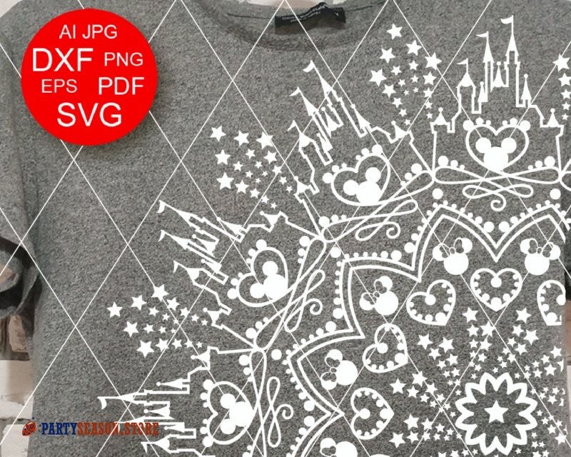 Download Mandala Disney Svg Design - Layered SVG Cut File