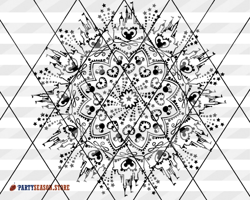 Mandala Disney Svg Design - Layered SVG Cut File