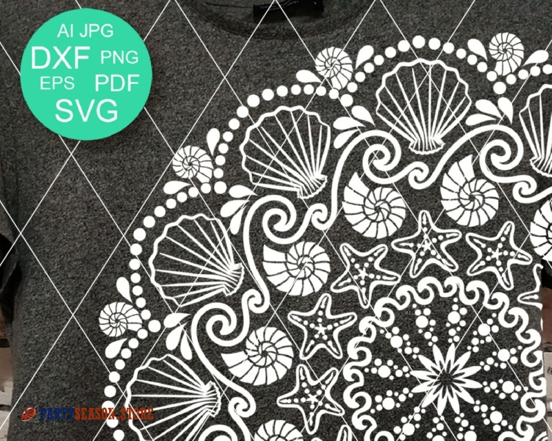 Download Seashell Mandala svg