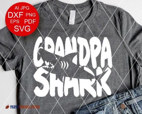 Download Grandpa shark Svg